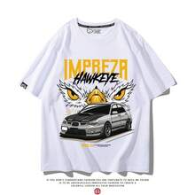 Camiseta De Manga Corta Personalizada JDM Para Hombre Y Mujer, Impreza WRX Car Rally BRZ, Coche Modificado. - Negro - Ver 5