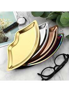 1pc Lip-Shaped Jewelry Tray | Unique Fashion Vanity, Bedroom, Living Room, Wedding Storage Organizer | Suitable For Storing Rings, Necklaces, Lipsticks And Cosmetics | Multiple Colors Available - Multicolor - View 7
