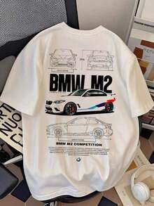 Men's Casual And Modern T-Shirt With  M2 Competition Print | Stylish Men's Clothing: Comfortable T-Shirts, Sweatshirts, And Shirts | Ideal For Everyday Wear, Work, And Going Out | Easy To Match, Show Off Your Style - 黑色 - 查看 1