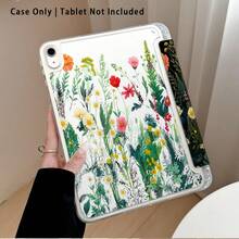 Floral And Other Pattern, Painted Effect Acrylic Crystal Tablet Protective Case With Stand, Compatible With Samsung/Apple/Honor/ Matepad/ - Style 11 - View 4