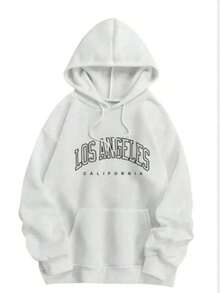 Men's Hoodie With Drawstring, Angel Print, And Kangaroo Pocket. Thick, High-Quality Fabric.  Graphic Design. Comfortable Men's Hoodie, Ideal For Year-Round Wear. - 白色 - View 4