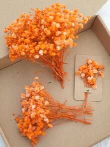 60pcs 16.5 Inch Artificial Red Bunny Tails, Home Decor Fake Bunny Tails Stems, Suitable For Boho Floral Arrangements, DIY Crafts, Home Kitchen And Wedding Decor, Christmas, Thanksgiving, Wreath Making - Orange - View 3