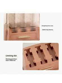 1 hộp đựng trang sức màu vàng và xanh lá cây, chống bụi, dùng để đựng bông tai và dây chuyền. - Nhiều màu - Xem 12