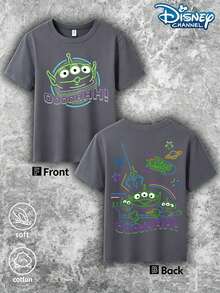 Disney's Toy Story Summer T-Shirt, Featuring Designs Of The Aliens And Pizza Planet. Perfect For Boys And Girls To Wear To Holiday Parties, Family Meals, Outdoor Activities, And While Traveling-Making It An Ideal Gift For Children Visiting Disneyland. - Màu xám đen - Xem 2