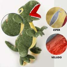 Dinossauro T-Rex – Macio, Lavável e Seguro 70cm - Azul - Visão 2