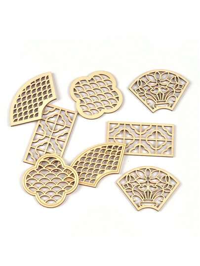 10 piezas de rodajas de madera de 6 cm aprox. de color madera natural para mini ventana de flores, adecuadas para decoración de jardín en miniatura DIY hecha a mano, accesorios de decoración de pared para el hogar