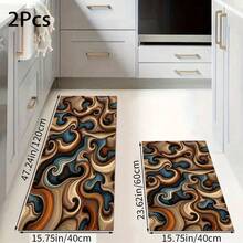 1pc Printed Pattern Rug, Long Doormat Series, Indoor Entrance Mat, Bedroom Bedside Mat, Kitchen Mat, Suitable For Living Room, Laundry Room, Bathroom - Multicolor - View 12