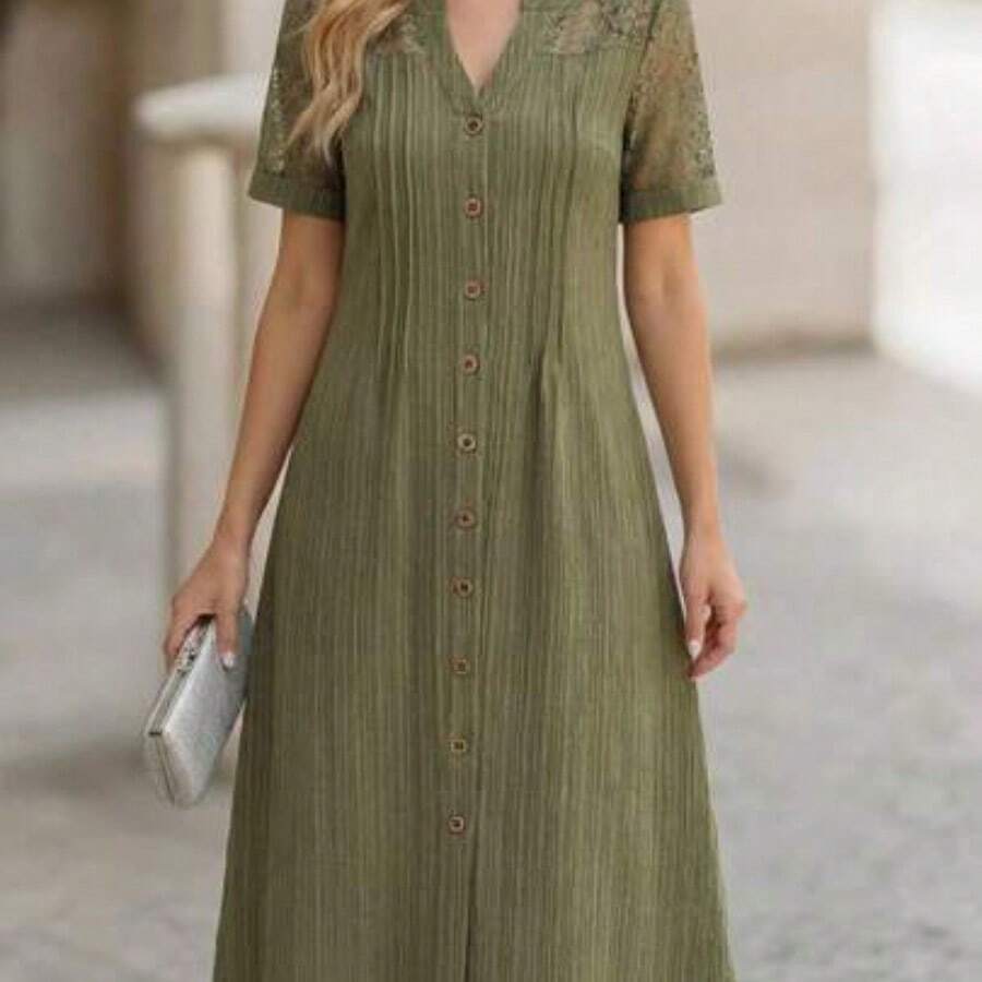 Women Long Dresses - 酪梨綠 - 查看 1