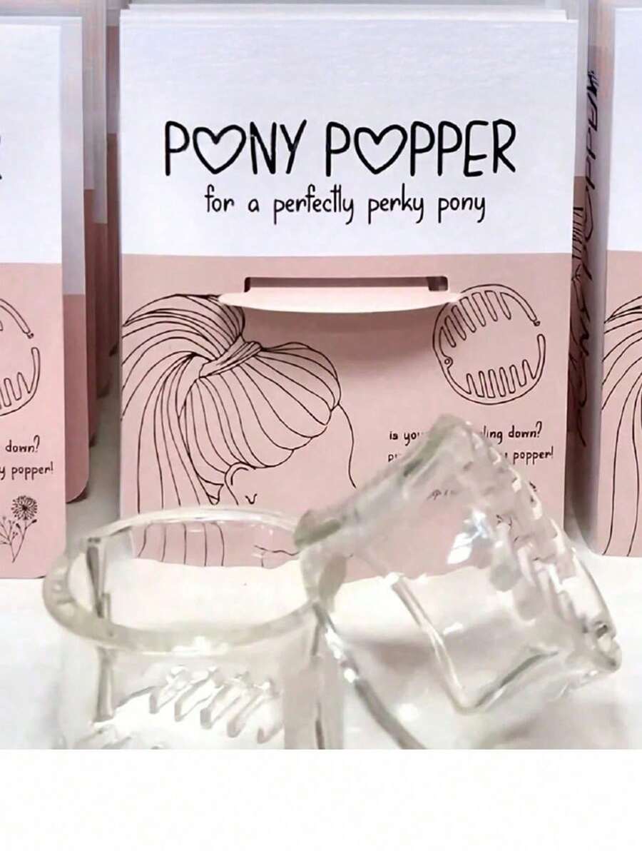 1pc Ponytail Support Clip - Use With Elastic Hair Ties To Create Voluminous High Ponytail, Suitable For All Hair Types, Designed For Thick Long Hair, Fashionable Women's Hair Accessory, Transparent