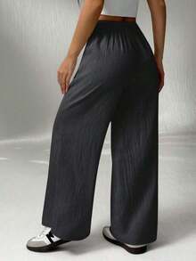 PETITE Pantalones de pierna ancha de unicolor versátiles y casuales - Multicolor 4 - Ver 2
