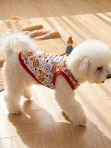 LUCKIE PAW 2pcs/Set Cute Lion Pattern Pet Vest, Physical Anti-Flea Reduce Shedding Insulation Breathable Dog Vest Suitable For Small & Large Dogs, Indoor & Outdoor - Multicolor - View 7