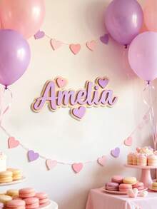 Personalized Heart-Shaped Wooden Door Sign: Customized Name And Number Plaque, Handcrafted From Premium Natural Wood With Multiple Color Options. For Apartments, Bedrooms, Offices, Hotels, Gardens And Other Spaces, Housewarming Gift - Multicolor - View 8