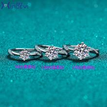 Swaro Fabricante XDY Source Zhoujia, Anillo de Joyería Ajustable de Plata 925 para Mujer, Anillo de Diamante de 0.50ct 1 QuilateDiamante sintético Moissanita, pasa detector de diamantes - moissanita de 2 quilates - Ver 7