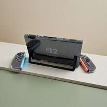 Switch 2 閃亮亮片透明硬殼保護套，可拆卸透明閃亮外殼，適用主機與 Joy-Con，防刮耐衝擊防摔全方位保護，Switch 2 遊戲配件 - 查看 9