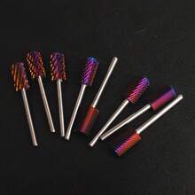 1 mũi khoan móng tay bằng thép vonfram 6.6mm màu tím cỡ lớn hình vòm kèm dụng cụ tẩy bột tốt nhất. - Nhiều màu - Xem 3