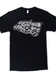 Camiseta Águila Azteca, Camiseta de México, Hecho en México, Camiseta Retro Ciudad de México, Mayas - Negro - Ver 6