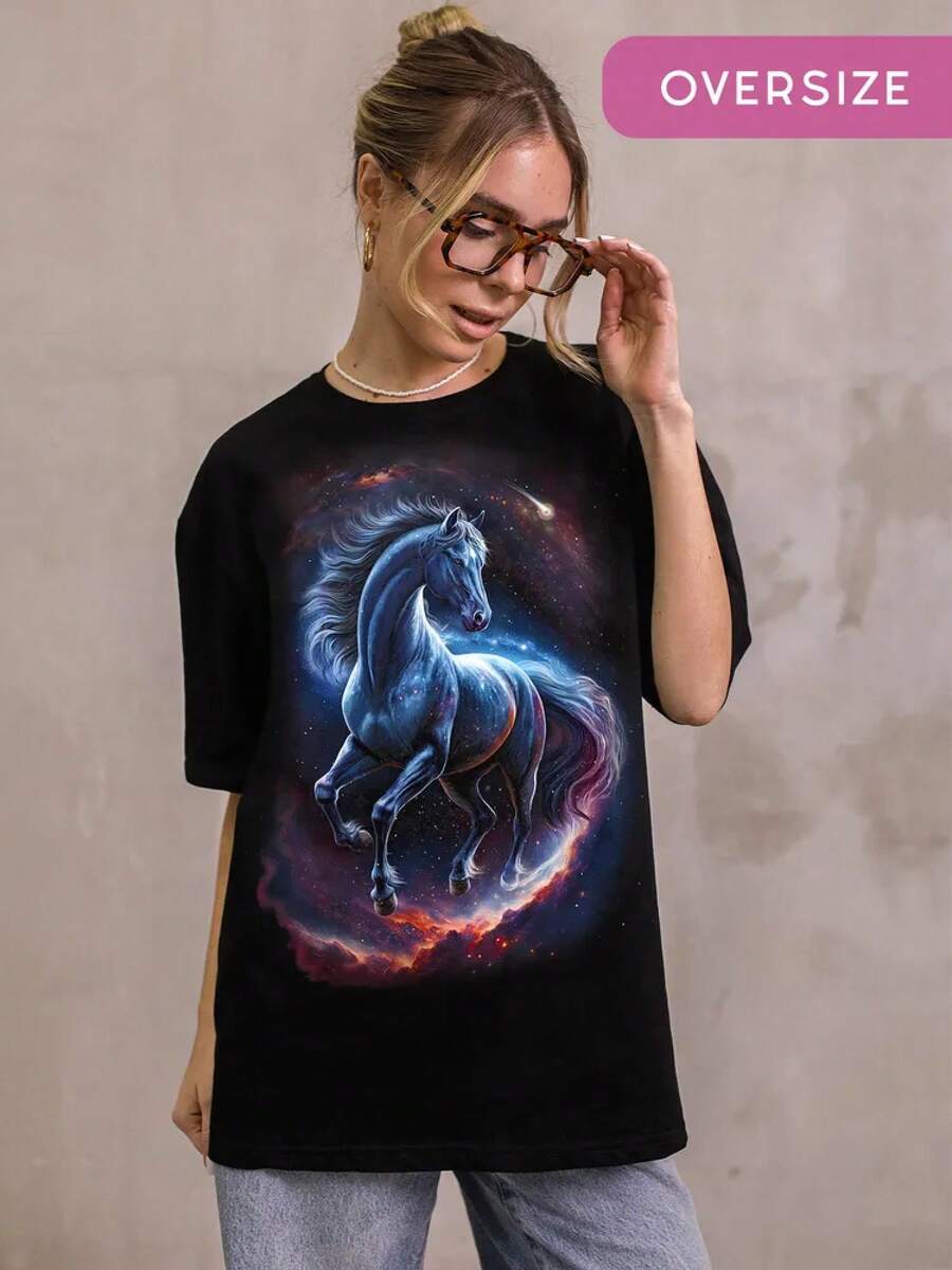 The Most Popular Women's T-Shirt Of 2026! A , Youthful, Lightweight, And Casual Short-Sleeved T-Shirt With An Adjustable Fit. The Material Is Durable And Reliable! - 太空馬 - 查看 1
