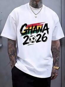 T-shirt vintage de la Coupe du monde 2026 avec transfert DTF, design mignon de mascotte de football. Autorisation officielle de la Coupe du monde 2026. T-shirt de haute qualité pour femmes et hommes, idéal pour l'été, les activités de plein air, les vacances à la plage. T-shirt imprimé à manches courtes, respirant et décontracté. - Blanc - Voir 1