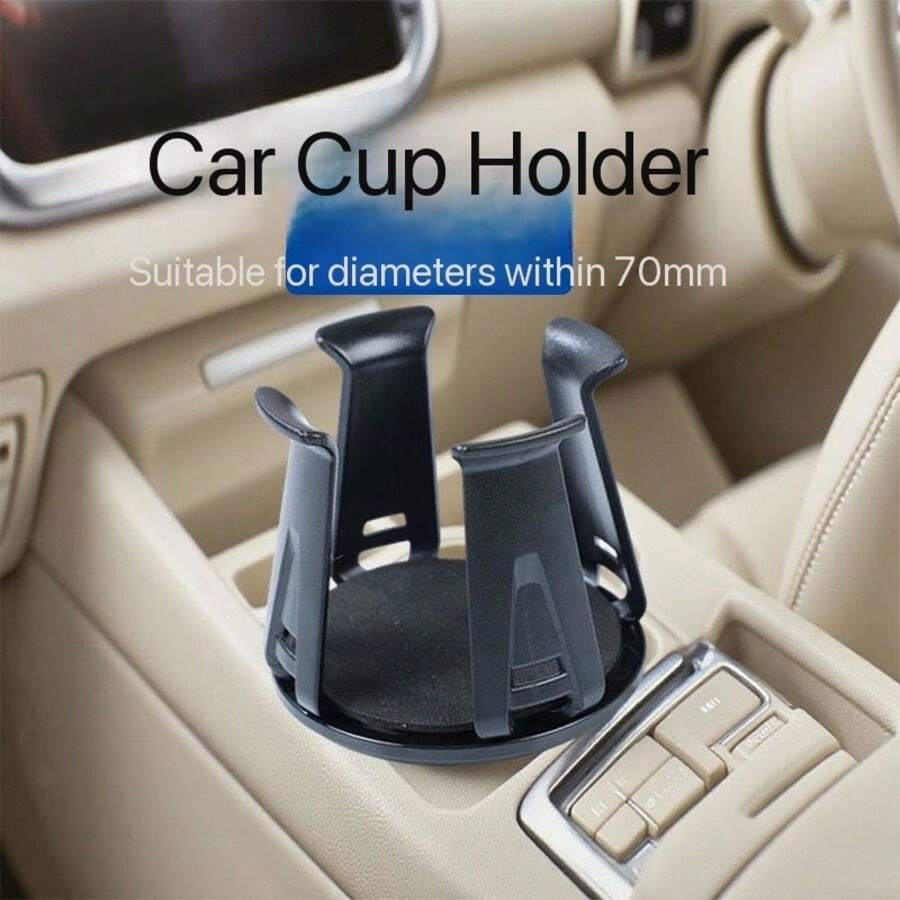 Soporte para taza de coche 2026 actualizado con brazo de sujeción autoadaptable, adaptador necesario para portavasos de coche para fijar tazas de agua y bebidas, soporte de bebida multifuncional para coche aplicable a portavasos de plástico de 64,5 mm * 74 mm, se puede instalar en el salpicadero o en los portavasos del coche, simplemente coloque la taza o la bebida, el brazo de sujeción se retraerá para fijar la taza, adecuado para tazas de menos de 2,69 pulgadas de diámetro - Varios estilos - Ver 1