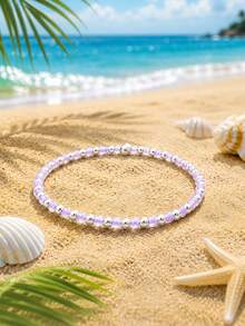 1 chiếc vòng tay co giãn thời trang, kiểu Bohemian, đính hạt thủy tinh nhiều màu sắc, thích hợp cho phụ nữ đeo hàng ngày và làm quà tặng. - Nhiều màu - Xem 23