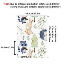 1捲 44.5cm/17.5in寬 水彩森林動物可撕貼壁紙，音樂熊鹿刺蝟自黏壁紙，防水防油可移除易裁剪牆貼，適用兒童房、育嬰室、遊戲室 - 動物樂隊 - 查看 2
