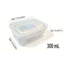 3 hộp cơm bento bằng nhựa PP có nắp, chống rò rỉ, dùng được trong lò vi sóng, dung tích lớn, hộp đựng rau củ tiện dụng (không kín hoàn toàn) - Nhiều kích cỡ khác nhau kèm nắp đậy - Xem 4
