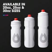HydraPak - Botella polar - Botella de agua ligera Breakaway Surge para bicicleta, paquete de 2 unidades, alto flujo, ciclismo y deportes , 880 ml/ 30 onzas - Blanco - Ver 6