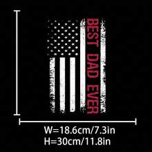 Mejor Papá del Mundo" Parche de Transferencia Térmica - Personalización DIY para Camisetas, Jeans, Mochilas| Calcomanía Lavable - Negro - Ver 6