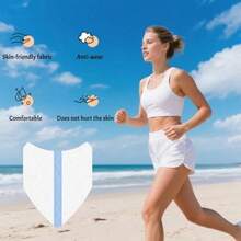 10/20/30pcs Transparent Shield-Shaped Inner Thigh Pads, Invisible Anti-Sweat Anti-Chafing Leg Pads, Suitable For Multiple Areas, Elastic Leg Protection Pads To Prevent Friction - Multicolor - View 8