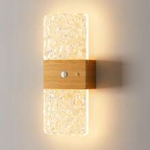 Crystal Sensor Wall Light, Acrylic Wall Light, USB Night Light, Wall Light Decoration Lighting, Wireless Wall Light, Battery Powered Alloy Design, Rechargeable Magnetic Night Light, Suitable For Hallway, Kitchen Cabinet And Room Decoration - Square Hill - View 4