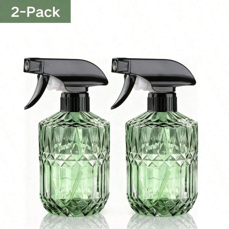 2入 450ml 可重複填充塑膠噴霧瓶 可調霧狀/水流噴嘴 扳機鎖定式 輕量手持噴霧器 綠灰色 適用於植物、頭髮、汽車清潔、居家園藝、辦公室日常使用 - 多色 - 查看 14