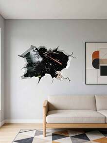 Hasbro 3D Break-Through Wall Stickers, 4PCS Galactic Peel & Stick Wall Decals For Home Decor,Bring The Epic Magic Of The Galaxy Straight Into Your Living Space With This Set Of 4 Themed Wall Stickers, Featuring A Stunning 3D Break-Through Design That Makes Iconic Characters And Scenes Appear To Burst Right Out Of Your Wall. - Wall Sticker - View 1