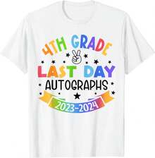 Camiseta para la Fiesta de Graduación del Cuarto Grado, Último Día de Clases 2024 - Blanco - Ver 4