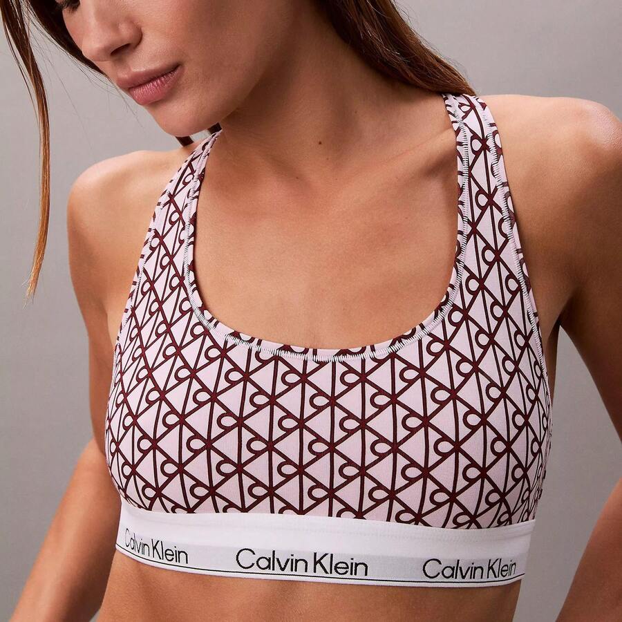 Calvin Klein Calvinklein Icon Cotton Modal Unlined Bralette QF8493 - Bijou Modern Emblem - View 1