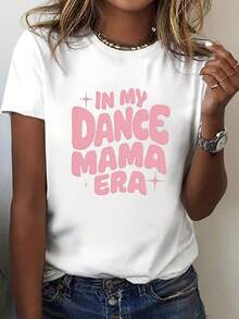 Talla grande - talla extra grande - camiseta de mujer, hecha de algodón puro, tela ligera y transpirable, diseño de cuello redondo, diseño estampado, corte de manga corta, adecuada para primavera y verano. - Blanco - Ver 6