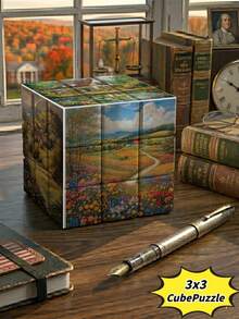 1個 3x3 速度魔方，客製化個性化魔方，個性化照片客製化，主題魔方，適合作為母親節、父親節、新年禮物，辦公桌裝飾 & 快速解謎挑戰，個性化拼圖遊戲 - 彩色 - 查看 5