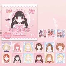 Autocollants de déguisement de princesse de dessin animé, autocollants d'art de maquillage, autocollants de haute qualité faits à la main pour les filles, fournitures artisanales éducatives pour les enfants, matériaux de scrapbooking - Multicolore - Voir 14