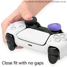 Tapas de silicona para joystick de controlador, diseño de corazón morado y negro, tapas con forma de seta para controlador One - Ver 4