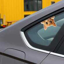 Cat Peeking Car Sticker, Cute Curious Cat Peek Eyes Decal, Funny Kawaii Automotive Exterior Decor, Waterproof UV Resistant, Easy Install, Black, Universal For Car Truck SUV Van Window Bumper - Phong cách - Xem 4