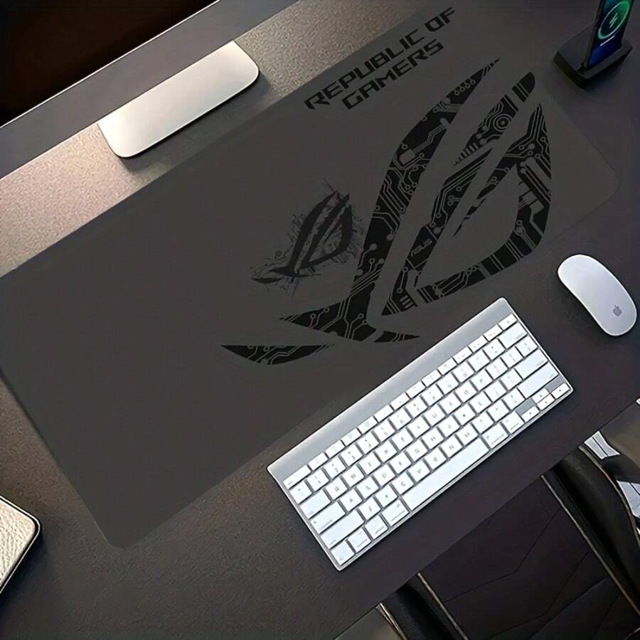 1pc Large Non-Slip Rubber Base Gaming Mouse Pad, Extended Desk Mat For PC, Office And Gaming Scenarios, Fashion Theme Desktop Accessory, Ideal Gift For Gamers And Aesthetic Lovers (Fashionable Black Background, Durable Non-Slip Surface) - Mouse Pad - View 1