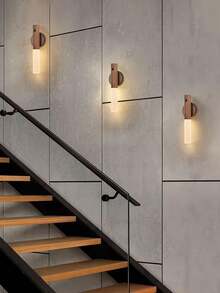 1pc Walnut Color Motion Sensor Wall Light, Smart PIR Sensor Night Light, USB Rechargeable 3-Color Magnetic Wall Lamp, Easy Installation & Portable, Wireless Design, Suitable For Hallway, Bedroom, Stairs, Cabinet, Bathroom - ABS Material - Multicolor - View 8