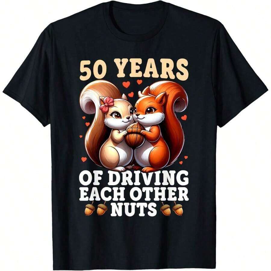 Camiseta para Parejas: 23 Años de Amor Eterno, 23º Aniversario de Bodas, Transpirable y Cómoda - Negro 13 - Ver 1