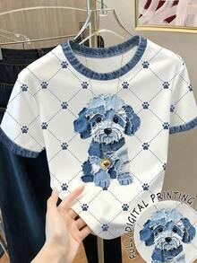 2026 Classic Women's Short-Sleeved T-Shirt With A Round Neck, Simple And Fashionable, Suitable For Summer. Loose And Comfortable. - White 4 - View 1