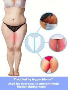 10/20/30pcs Transparent Shield-Shaped Inner Thigh Pads, Invisible Anti-Sweat Anti-Chafing Leg Pads, Suitable For Multiple Areas, Elastic Leg Protection Pads To Prevent Friction - Multicolor - View 6