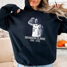 Brandon Clarke Memorial-Shirt, Basketball Legend Tribute Sweatshirt, Vintage Basketball Fan Shirt, Brandon Clarke Hoodie - Negro - Ver 5