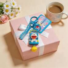 MINISO Doraemon PVC Keychain, MINISO Cream Style Handheld Pendant, Bag Charm, Cartoon Key Holder, Fun Decoration, Multiple Designs Available - Style 2 - View 4