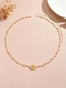 Dây đeo eo hai lớp hình hoa sứ phong cách Boho gợi cảm, có thể điều chỉnh, đính hạt, thích hợp cho bikini, trang sức mùa hè đi biển, kỳ nghỉ, quà tặng cho phụ nữ, đeo hàng ngày và dự tiệc. - Vàng - Xem 3