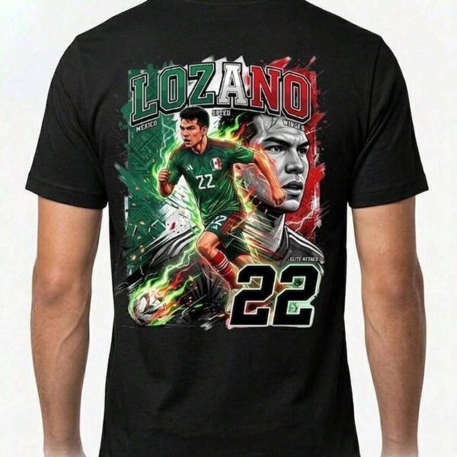 Camiseta de la Selección Nacional de México Lozano 22, ropa de hombre, camisetas para hombre, camisa de hombre, conjuntos de verano para hombre, ropa de verano para hombre, conjuntos de verano modestos, camisetas de jersey para mujer, estilo resort, ropa de verano para mujer, camisetas de algodón, camisetas de verano, ropa para niños pequeños, ropa para niñas pequeñas, camisetas para adolescentes, camisetas para adolescentes, ropa para adolescentes, camisetas para adolescentes, ropa para niñas, ropa para niñas pequeñas, ropa para niñas de verano, ropa para niños pequeños, camisas para niños, ropa para niños, camisetas gráficas, ropa para niños. trajes de concierto. - Negro - Ver 1
