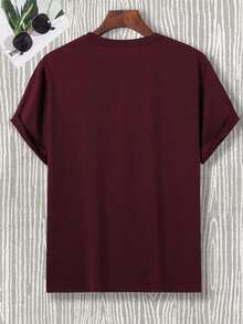 Manfinity Homme Men's Graphic Print T-Shirt - Burgundy - View 2