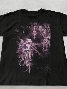 Camiseta Y2k, Camisetas lindas, Camiseta con gráficos retro, Ropa gótica alternativa, Camisetas gráficas Y2k geniales, Camisetas grunge, Ropa Y2k, Camiseta gótica, Camiseta unisex para hombre, Camiseta de verano para hombre, Ropa de verano - Negro - Ver 6